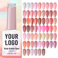 Lehchis Unique Elegent Designer Gel Polish Collection Set Box 34 Colors Including Nude Pink with Rubber Base OEM Nail Supplies
