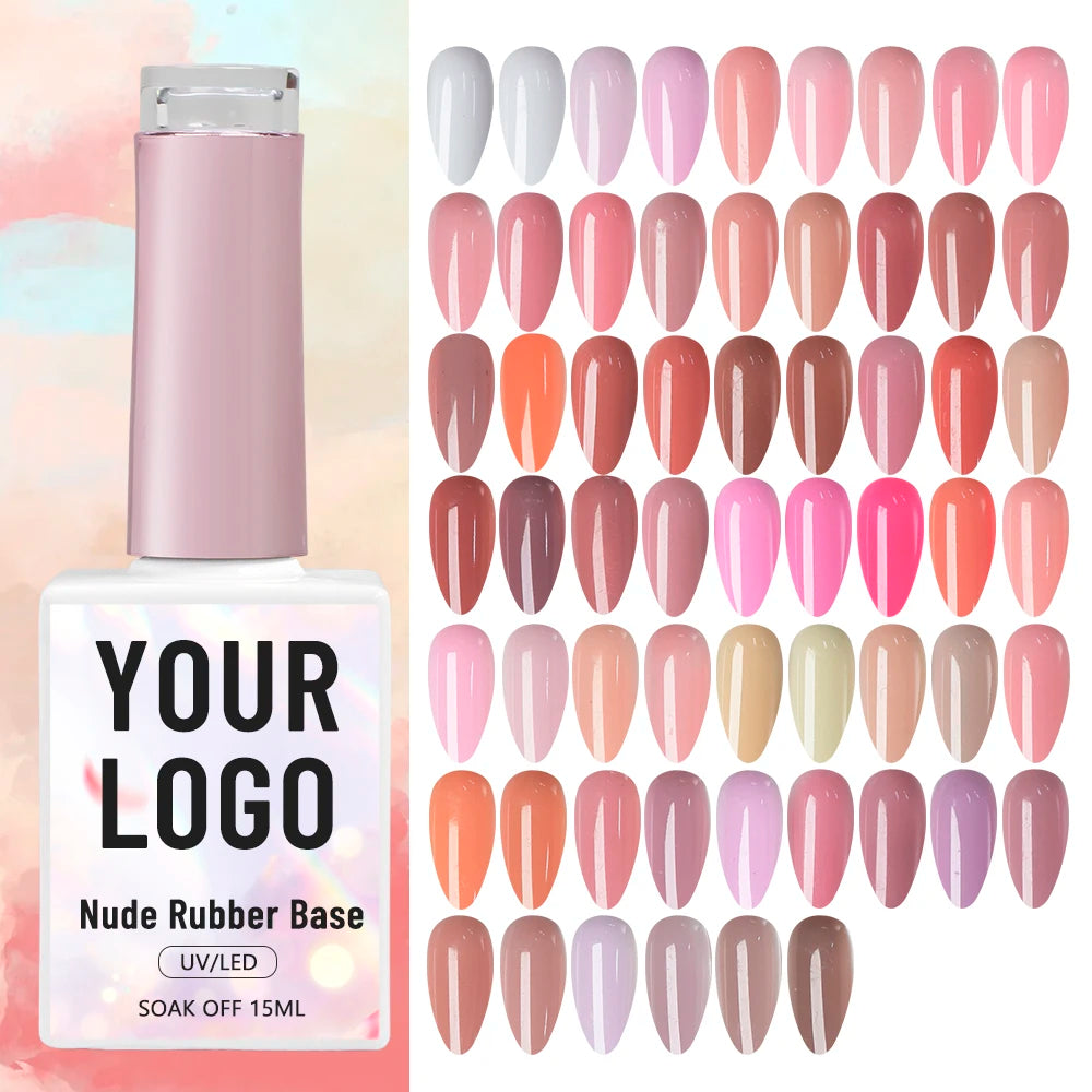Lehchis Unique Elegent Designer Gel Polish Collection Set Box 34 Colors Including Nude Pink with Rubber Base OEM Nail Supplies