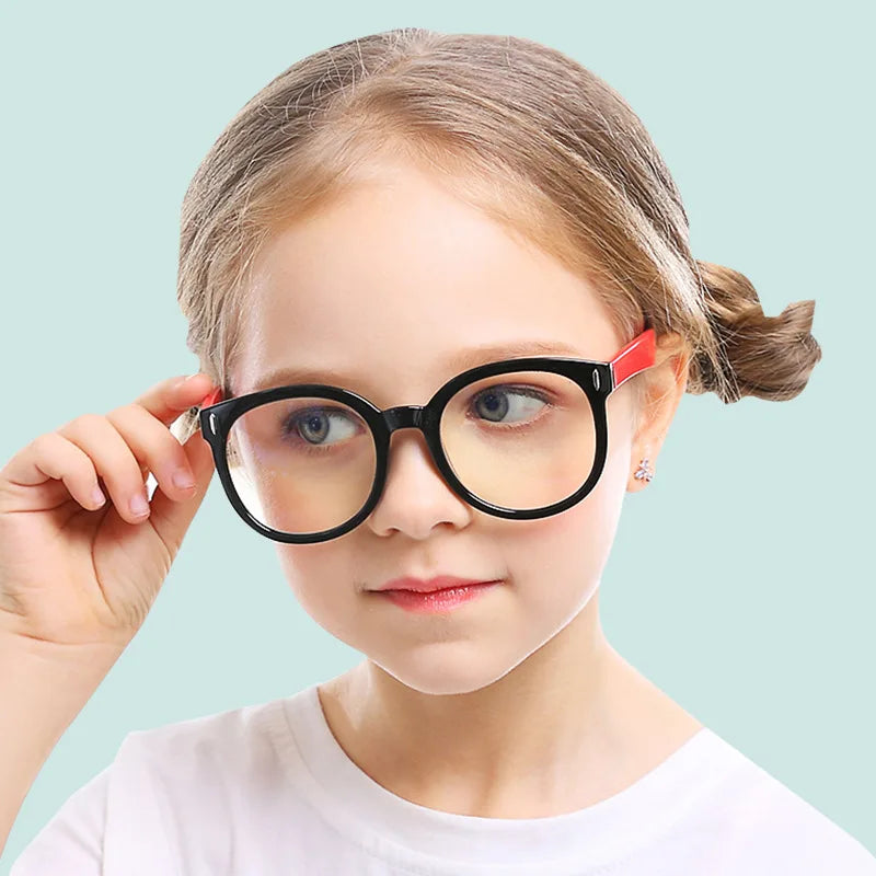 Hot Selling Optical Brand Eye Glasses Frames Big Round Silicone Safety Spectacle Design for Boys and Girls