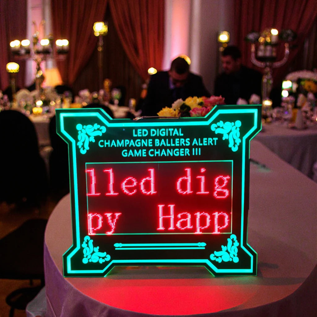 7Color LED Handheld Advertising Sign Board Programmable Message Marqee Sign for Bar Party Nightclub Events OEM