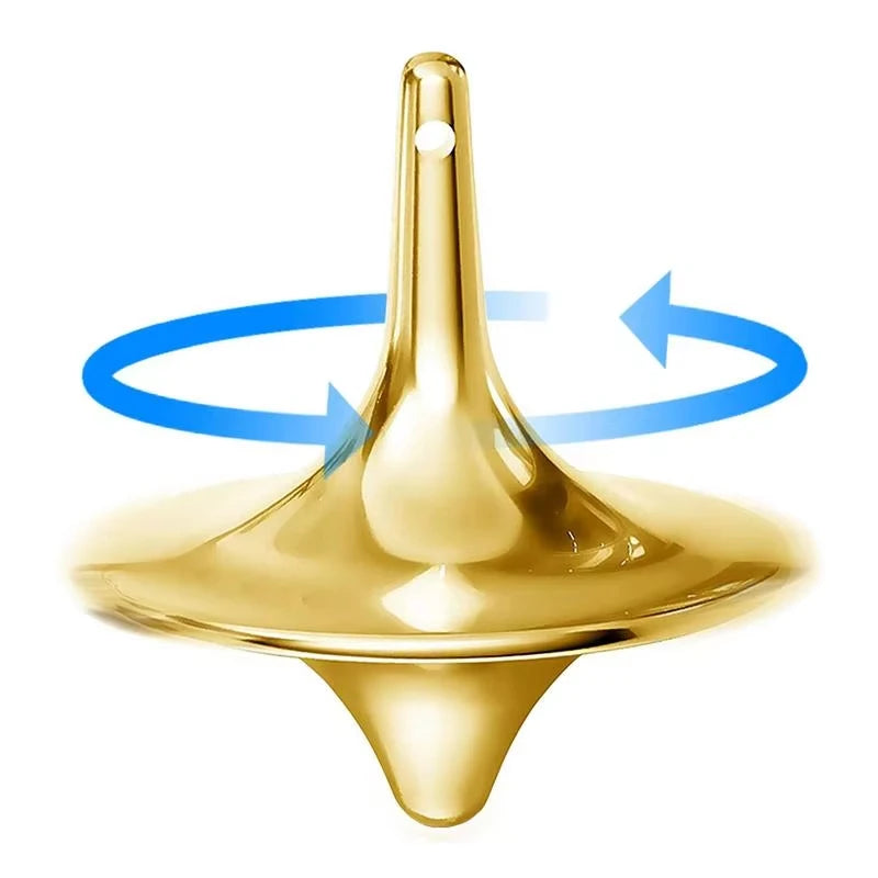Hot Movie Totem Metal Gyro Silver Hand Spinning Top Fingertips Small Cyclone Gyroscope Antistress Fidget Toys for Children Gifts