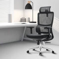 Black High Back Chrome Base Mesh Task Chairs Swivel Computer Executive Ergonomic Mesh Fabric Office Chair for Workplace