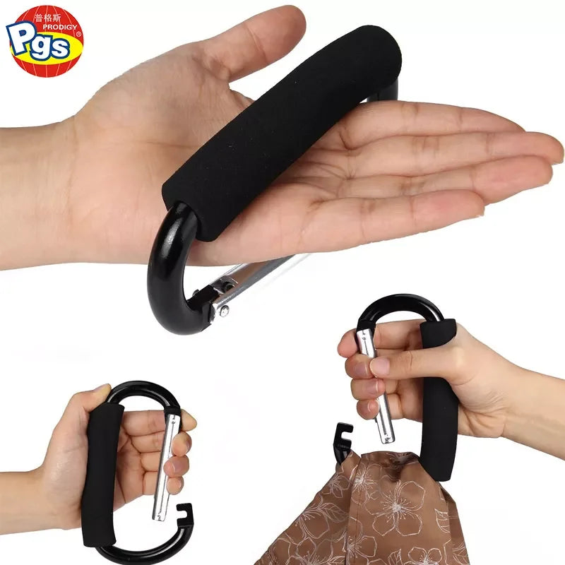 Prodigy Baby Supplier STH007 Strong Stroller Hook Organizer Clip Hanging Holder Pram Clip Hook for a Large Shopping Bag