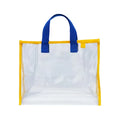 Custom Eco Friendly Fashion Women's Open Towel Transparent Waterproof Beach Makeup Tote Bag