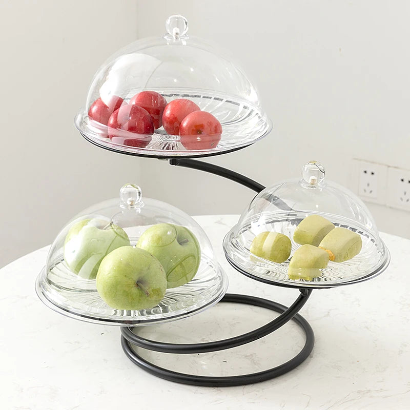 Classic Cast Iron 5-Layer Multifunction Detachable Storage Basket Food Container Kitchen Living Room Dry Storage Fruit Snack