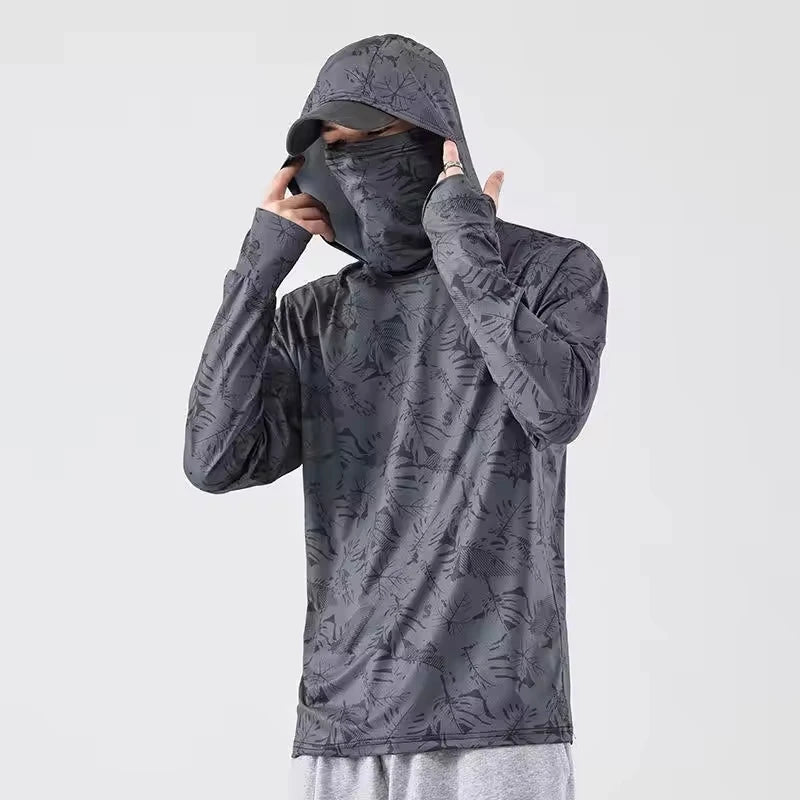 Custom Men's Quick Dry Bamboo Fiber Long Sleeve Breathable Sun protection Shirt