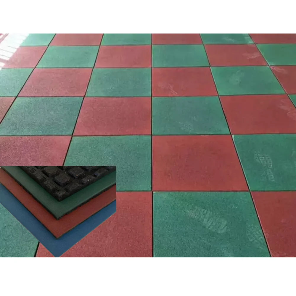 Manufacture Kindergarten Playground 40mm Protective Flooring Rubber Tile