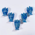 Huiying Top Quality Gemstone Blue Aventurine Carving Arts Carved Figure Angel Decoration Crafts 2 Inch