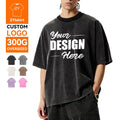 ZYtshirt Wholesale Custom Logo 300gsm Oversized Vintage Washed T-Shirts for Street Style HipHop