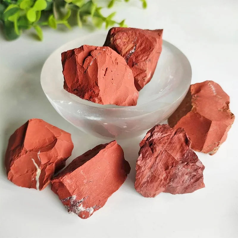Natural Crystal Rough Gemstone Mineral Irregular Reiki Chakra Healing Crystals Raw Red Jasper Stones