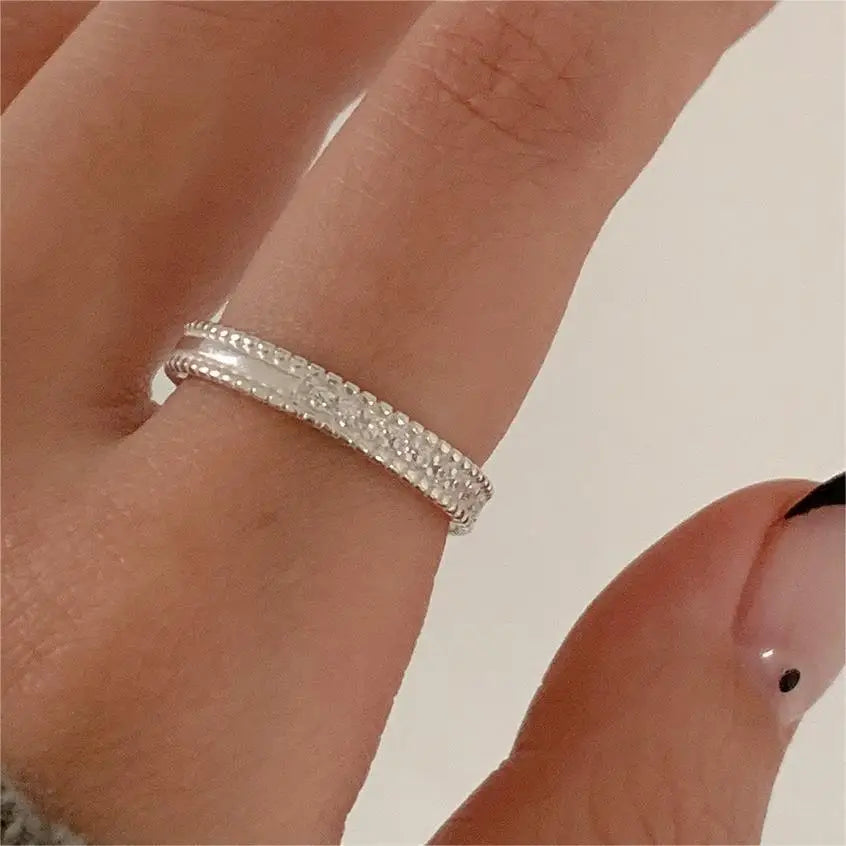 Luxury White Cubic Zircon Ring 925 Sterling Silver Married Style Fashion Finger Ring for Women