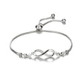 Fashion RTS Simple Style Women Rhinestone Bracelet Chain Stainless Steel Jewelry