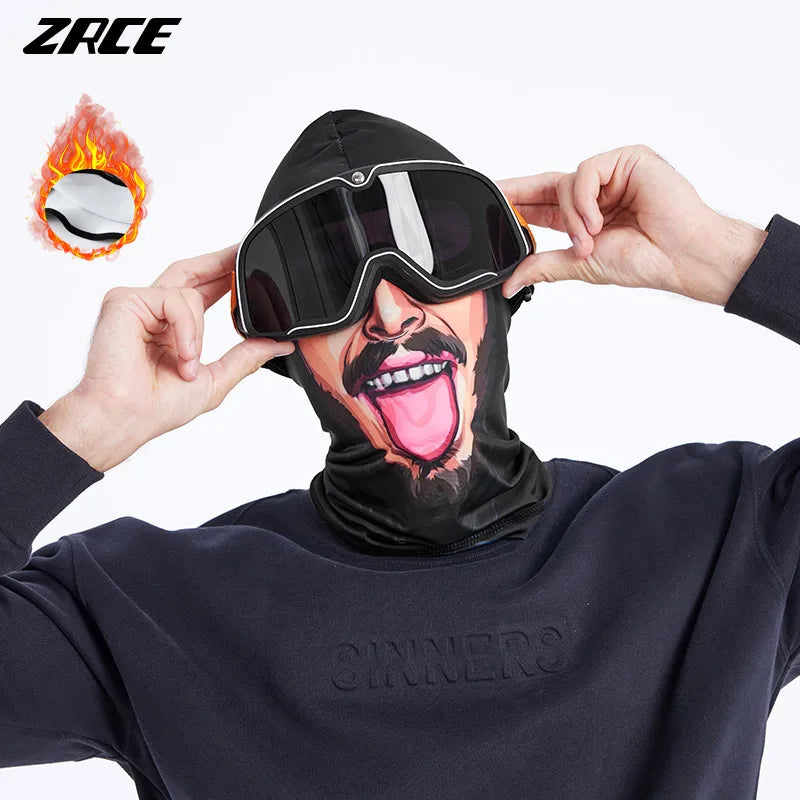 Winter Thermal Funny Character Balaclava 3D Cartoon Full Face Mask Custom Anime Print Polyester Sports Motorcycle Ski Cosplay