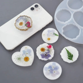 DIY Craft Handmade Display Irregular Epoxy Resin Phone Stand Mold Mobile Bracket Silicone Mould