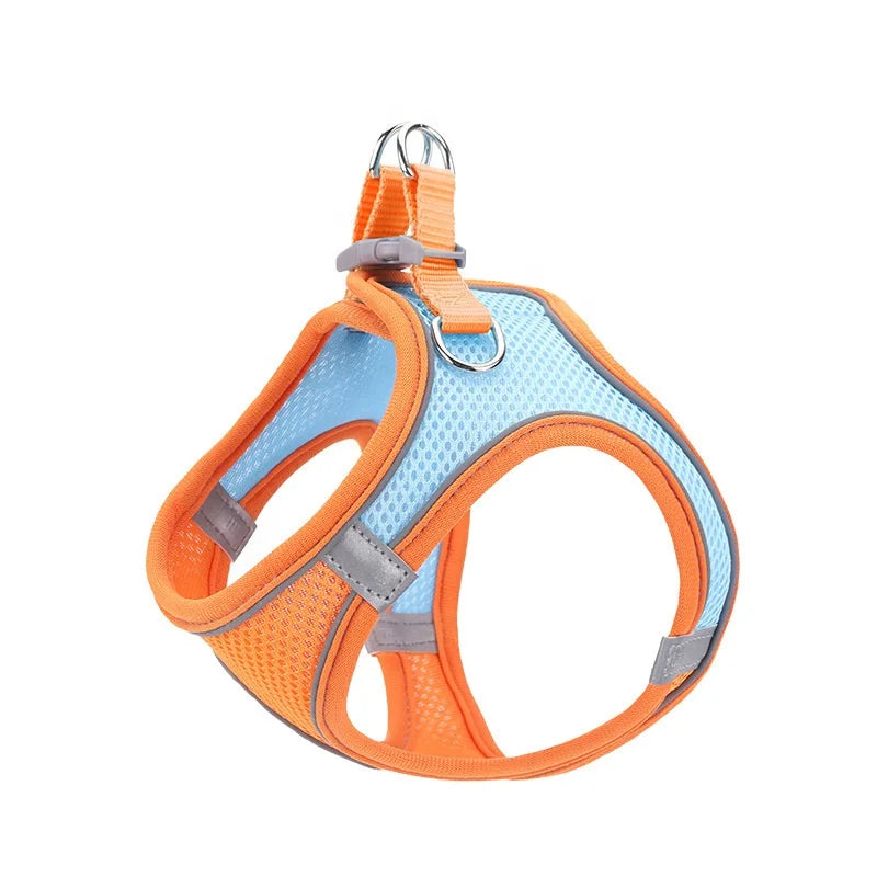 Wholesale Eco-Friendly Dog Chest Harness Vest Style Breathable Reflective Led Leash Print Fur Decoration Nylon Plastic All