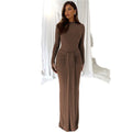 4668 New Arrival Elegant Midi High Street Party Solid Sexy Eco-Friendly Dresses Simple Ladies