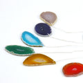 HUIYING Hanging Crystal Ball with Agate Slices Wind Chimes Ornaments Decor Crystal Sun Catcher for Window Home Garden