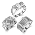 YH JEWELLERY's New Trending 925 Sterling Silver CZ Stone Mens Ring 18K Gold S925 Silver Plated for Weddings and Hip-hop Style