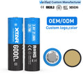 XTAR 21700 6000mah Rechargeable Lithium Battery High Rate Charge Discharge Service Life Long Lion Batteries for Flashlight Torch