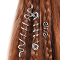 Viking Spiral Charms Beads for Hair Braids for Beard Hair Beads Jewelry Vintage Women Girl Hairpin Hair Clips Accessories
