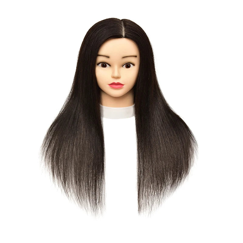 Women's Wigs of Various Sizes for Real Hair Salon Training and Hairdressing School Teaching Practice