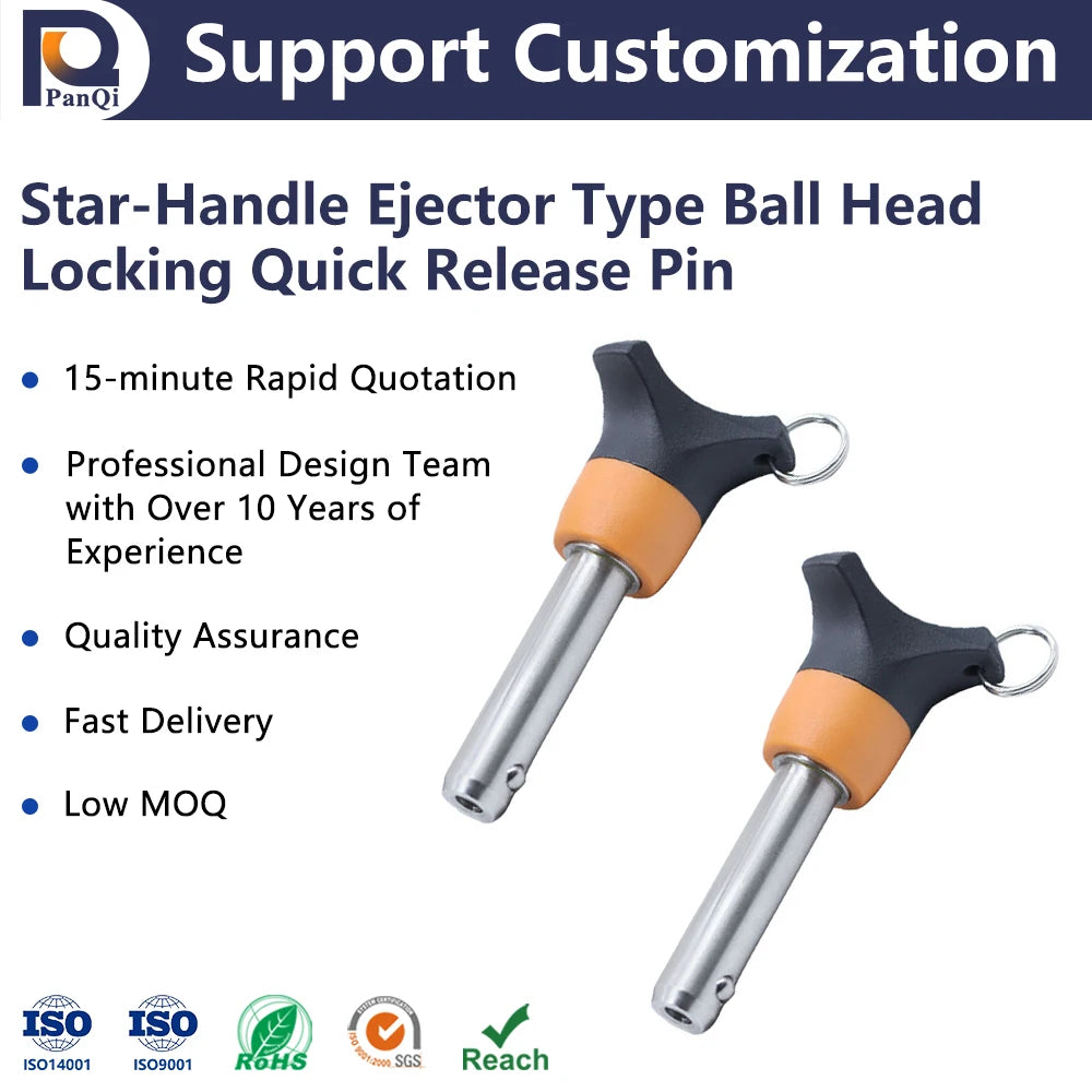 Hot Selling Star Handle Ejector Type Ball HeadLocking Quick Release Pin
