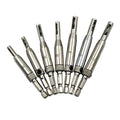 8Pcs/set 1/4" Shank Door and Window Hinge Hole Drilling Set Woodworking Hole Punch Hexagon Positioning Pocket Bit Tools