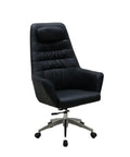 Modern Heavy Duty CEO High Back Ergonomic PU Leather Adjustable Height Swivel Aluminum Alloy Base Big Tall Executive Office