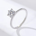Classic Fashion Design 925 Sterling Silver Fine Jewelry Prong Set VVS Moissanite Fine Engagement Wedding Ring for Women
