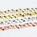 New Bulk Faceted Heart Shape Hematite Beads Plated Colourful Gemstone Beads for Charms Jewelry Making
