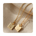 Initial Necklace Jewelry 18K Gold Plated Womens Personalized Arabic Engraving Alphabet Tag Stainless Steel Letter Necklace