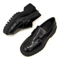Stylish Women's Shoes Round Head Thick Bottom Heightening Head Layer Cowhide British Single Shoes Small Leather Shoes
