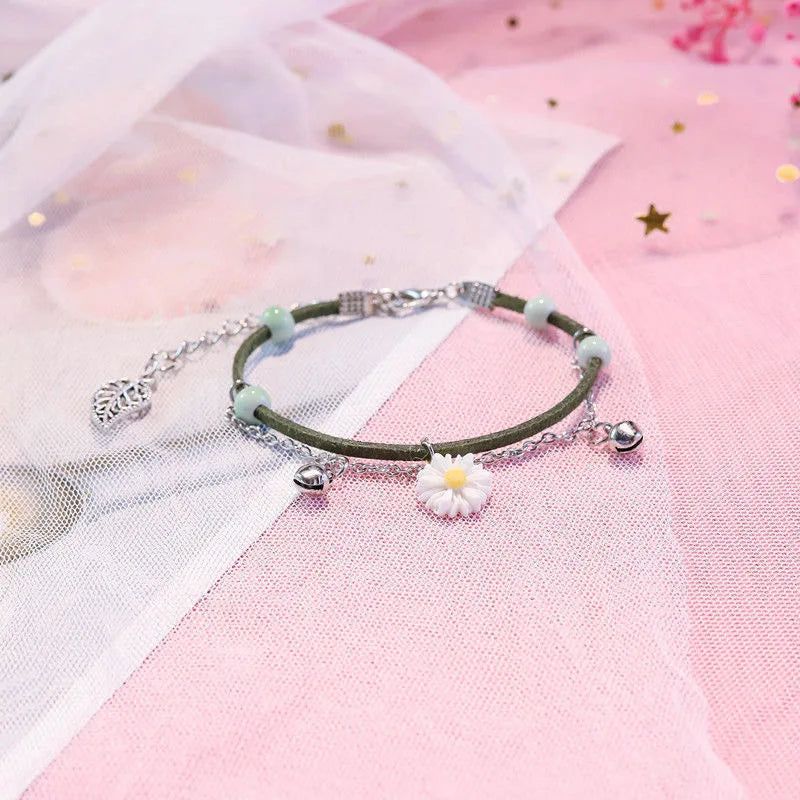 Daisy Bracelet Fashion Trendy Women's Bracelet Leather Bracelet Watch Matching Women