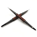 2 in 1 Nail Tools Nylon Hair Black Metal Handle Dual Ended 12mm Long Liner Painting Brush Nail Art Gel Brush Oval for Design