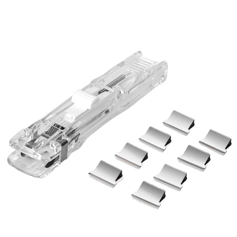 Deli 8597 White Clip Fastener Document Binding Paper Holder Transparent Ticket Holder Binder Fixator 216pcs Per Carton Set