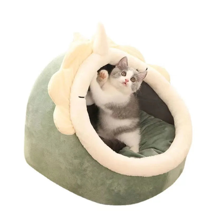 Hot Selling Home Pet Tent House Pet Cat Cave Bed With Small Ball