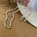 New French Vintage Baroque Special Necklace Shaped Freshwater Pearl Clavicle Chain Necklace