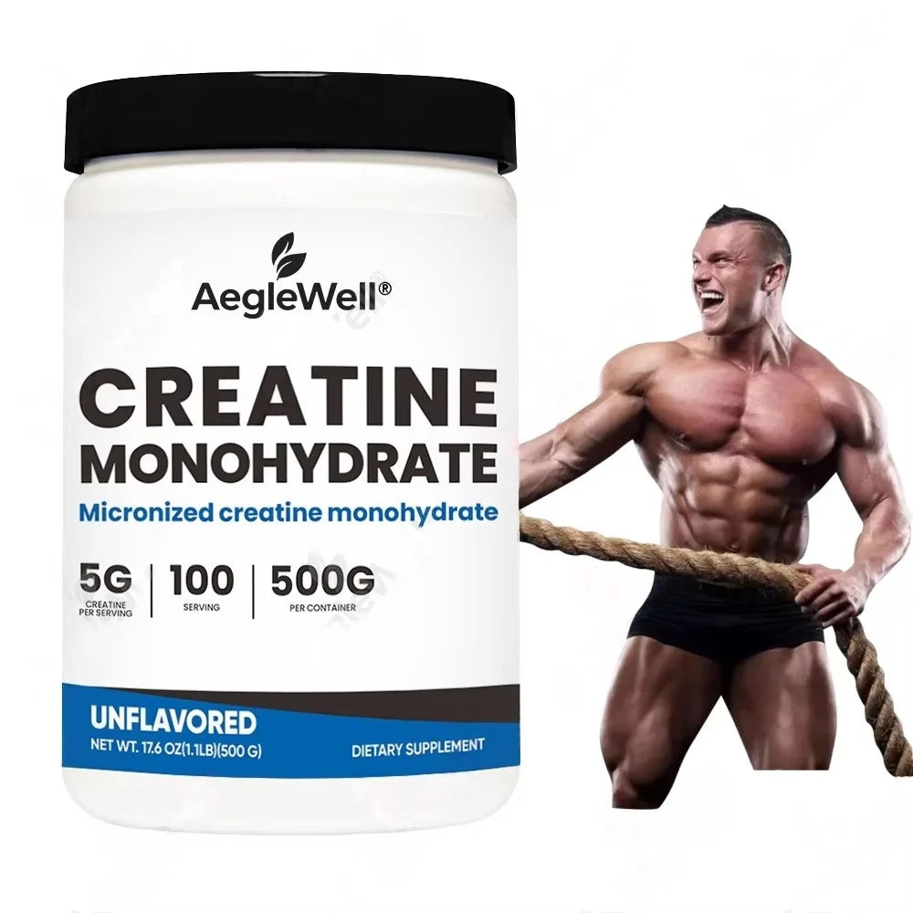 Aeglewell OEM ODM Creatine Monohydrate Powder Pure Creatine Raw Powder 200 Mesh Micronized Creatine Monohydrate Powder