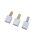 Bright White Square 15ml Nail Polish Bottles 10ml Cuticle Oil Empty Golden/Silver Cap 10 ml Nail Polish Bottle Square with Brush