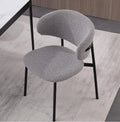Sweetcrispy Dining Chairs Set of 4 Boucle Upholstered Modern Kitchen Chairs with Curved Backrest & Metal Legs Living Room