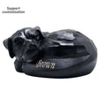 Sleeping Dog Resin Garden Statue Hand-painted Geometric Design & Pet Artistry Lawn Decorative Outdoor Ornament
