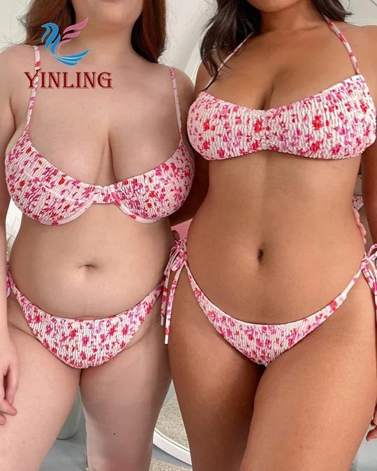 Plus Size Swimwear Bathing Suit Custom High Waist Bikinis & Beachwear Swimsuits