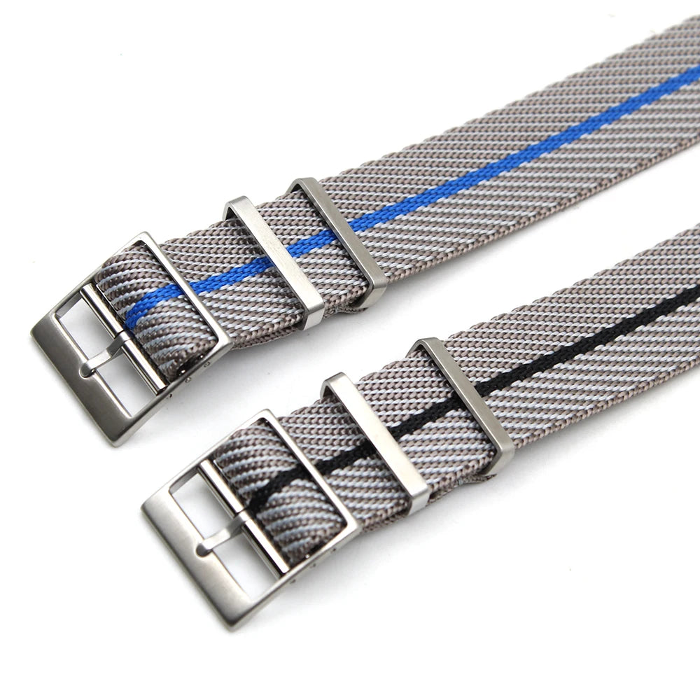 Hotsale Soft Ventilate Fabric Nylon Watch Strap With Adjustable Buckle Suitable for Different Watch 18mm 20mm 22mm