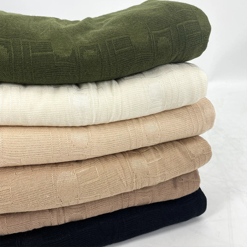 New Design Cotton Spandex Hijab Scarf Soft Elasticity Small Circle Pattern Fashion High Quality Muslim Women Scarf in Stock