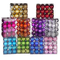 30MM Glitter Chic Christmas Ball Baubles 24pcs Lot Hanging Xmas Tree Ornaments Chic Home Christmas Decorations for the Holidays