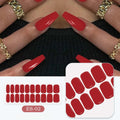 New Hot Sell Gel Polish Stickers Self-Adhesive Solid Color Nail Patch Semi Cured Nail Strips Gel Nail Stickers
