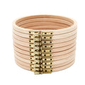 Natural Beech Wood Folk Art Circle Wooden Rings Sewing Punch Knitting Needle Cross Stitching DIY Punching Crafts Creative Gift