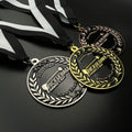 Factory Customized Enamel Metal Fiesta Sports Pickleball Medals with Custom Medal Award case Box