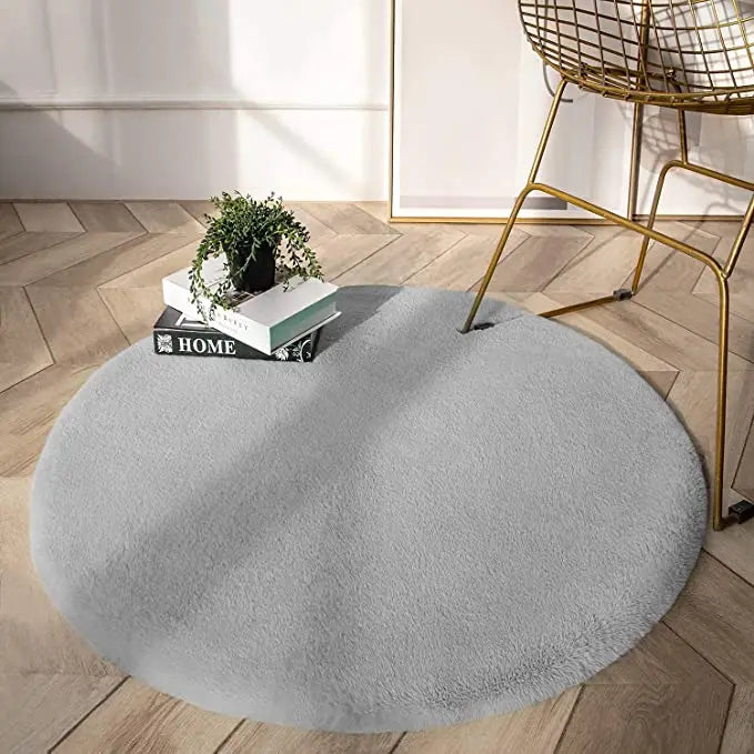 Customized Color Size Luxury Rabbit Fur Rugs Shaggy Area Rug Faux Rabbit Fur Floor Carpet for Living Room Bedroom Office Hotel