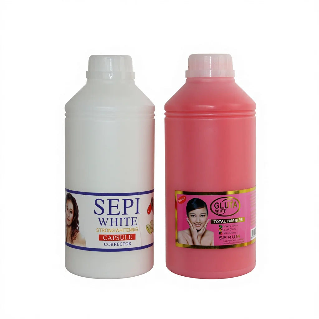 OEM 1000ml Liquid Anti-Aging Serum Placenta Whitening Niacinamide Green Tea Vitamin B5 Face Dark Spots Sepi White